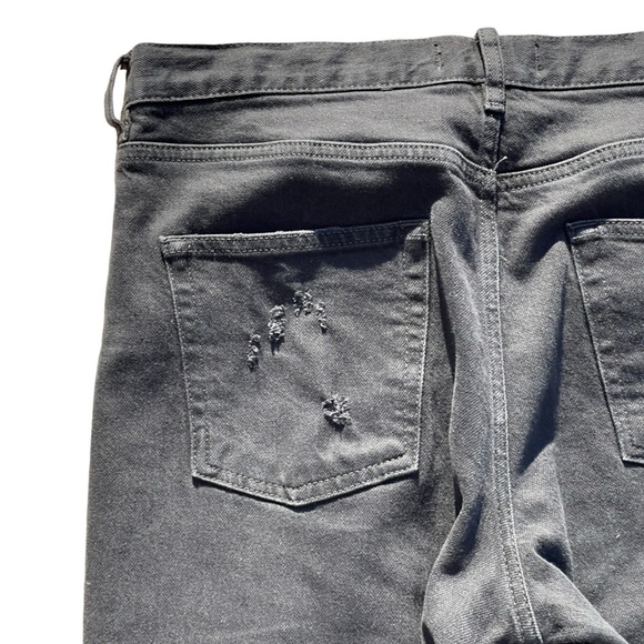 We The Free People Straight Leg Jeans, Black, button fly, Distressed size 29 - Picture 12 of 16